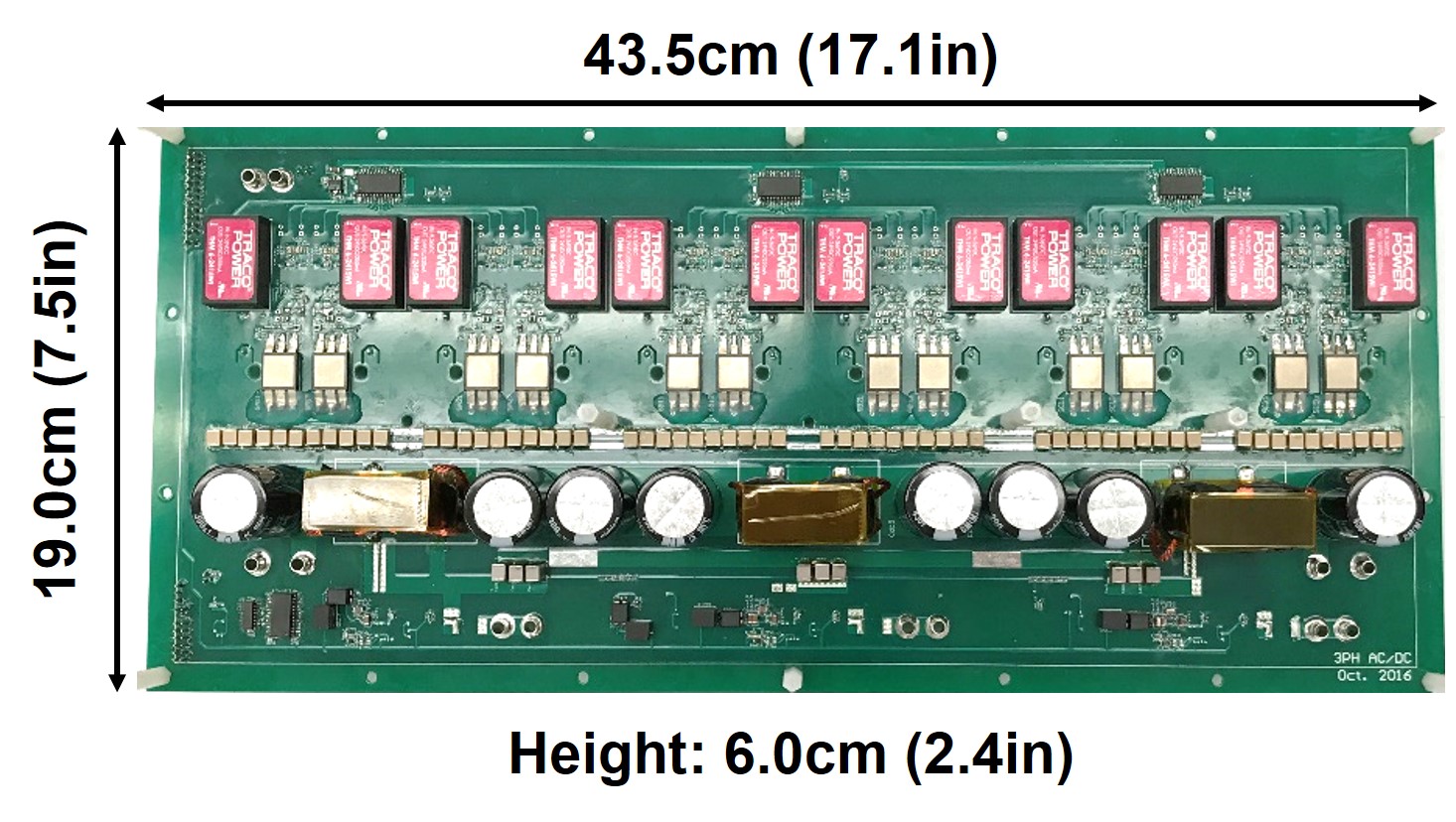 Image of SiC-based bidirectional three-phase ac-dc converter prototype.
